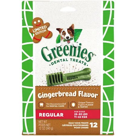 Greenies - Gâterie de Noël pour chiens en pain d'épices